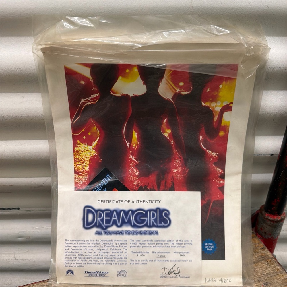 Dreamgirls Poster with Certificate of Authenticity